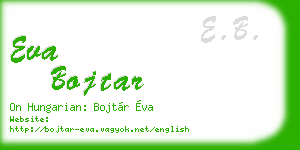 eva bojtar business card